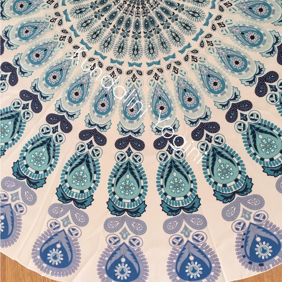 Mandala round boho hippie yoga throw sarong beach - Picture 3 of 3