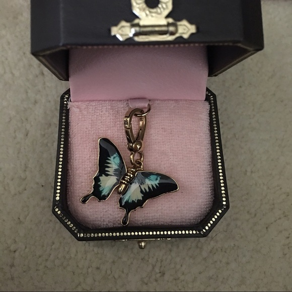 Blue juicy couture butterfly charm