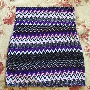 Multi Color tight pencil skirt