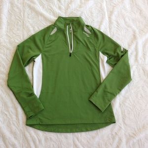 Green reflective track jacket