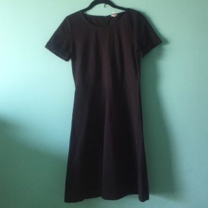 J Crew Black Short Sleeve Shift Dress