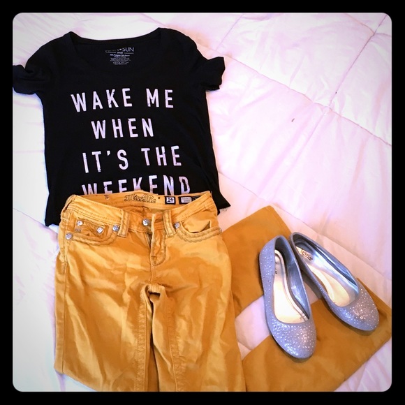 Girl's sz 14 Mustard Miss Me Skinny Jeans