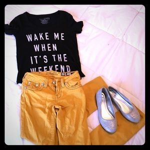 Girl's sz 14 Mustard Miss Me Skinny Jeans