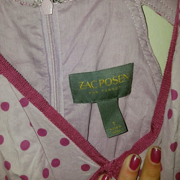 SWEET PURPLE & PINK POLKA DOT DRESS - Picture 2 of 3