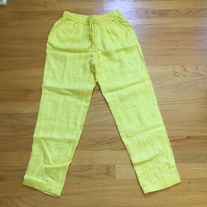 Yellow J. Crew beach pants