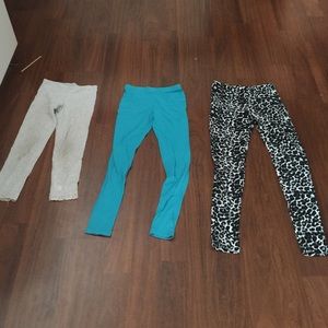 (3) girls leggings sizes 14-16.