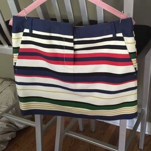 Jcrew size 4 mini multi-coloured mini skirt