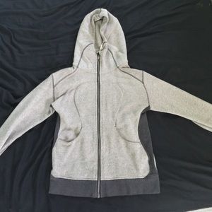Light grey Lululemon scuba hoodie