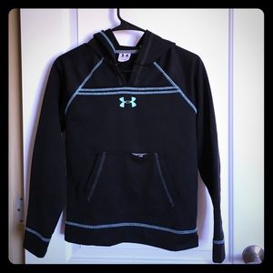 Girl's Black Under Armour Hoodie size Large