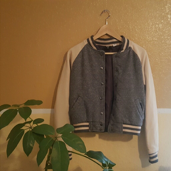 BDG Quilted Varsity Bomber Jacket