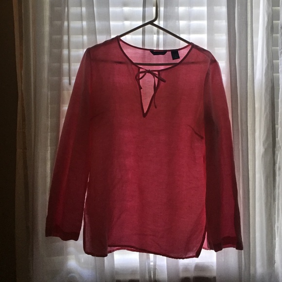 Pink linen tunic