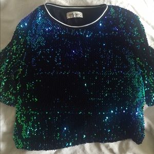 Molly Green Sequin Top