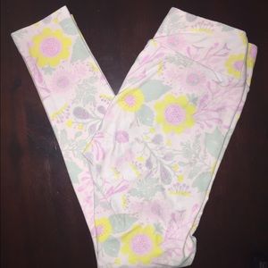 OS LulaRoe LLR floral leggings