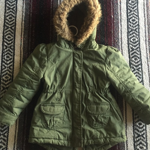 Adorable fur lined toddlers jacket.