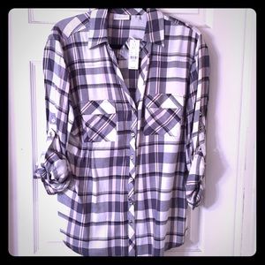New York and Co plaid shirt