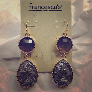 Francesca's double drop earrings