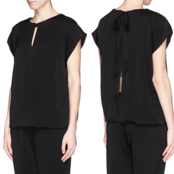 3.1 PHILLIP LIM Split Back Satin Blouse - Picture 2 of 6