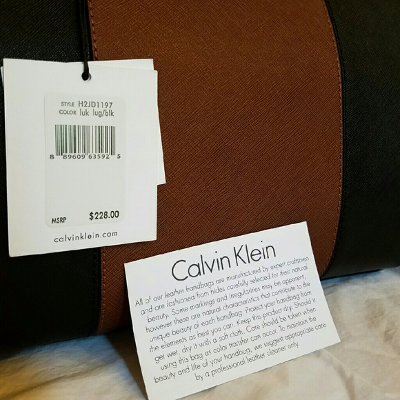 Calvin Klein Authentic Satchel Purse w/DustBag NWT - Picture 2 of 4