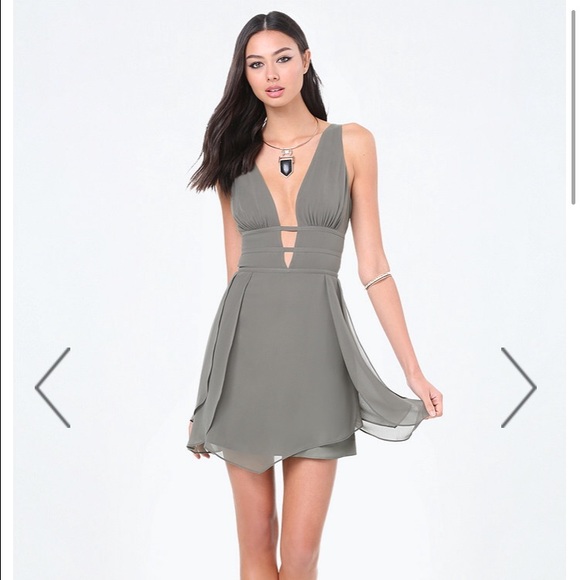 Bebe olive green dress