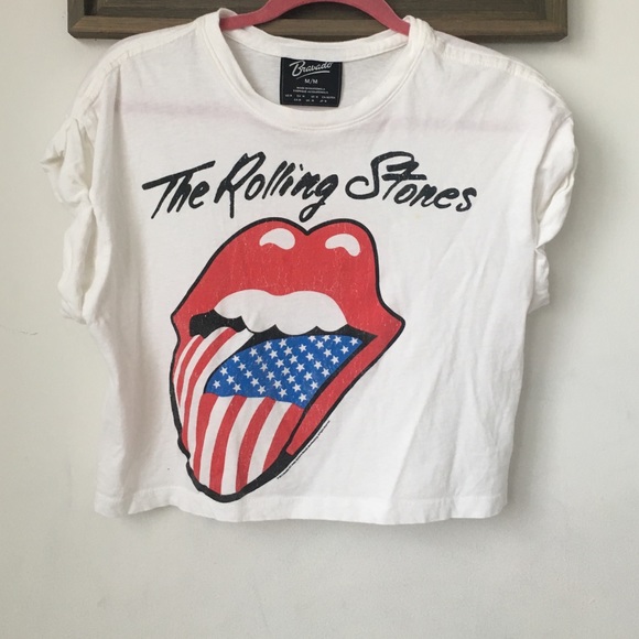 Rolling Stones Crop Top Tee