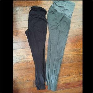 Two pair maternity leggings