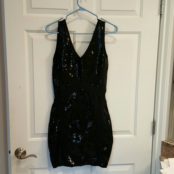 Sequence bandage dress