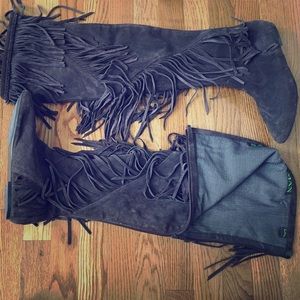 Sam Edelman Fringe Knee High Boots