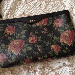 rose print wallet/clutch
