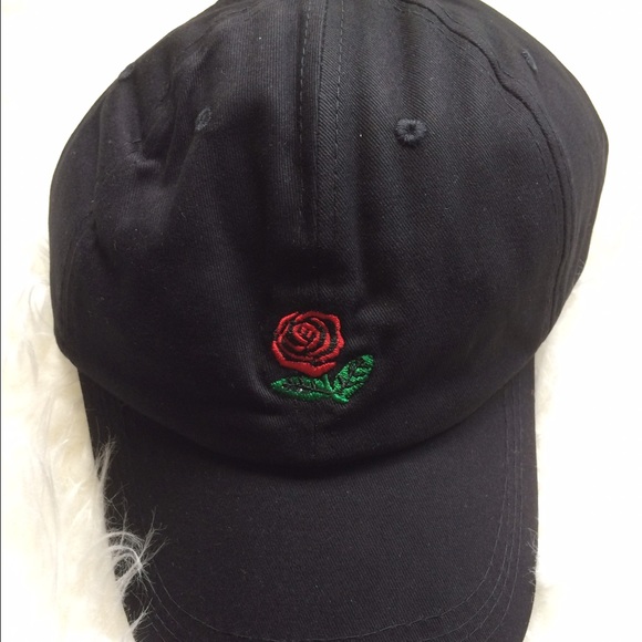 🌹😻 Drake Embroidered Rose Baseball / Dad Hat - Picture 2 of 3