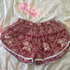 Red elephant shorts 🐘🐘🐘