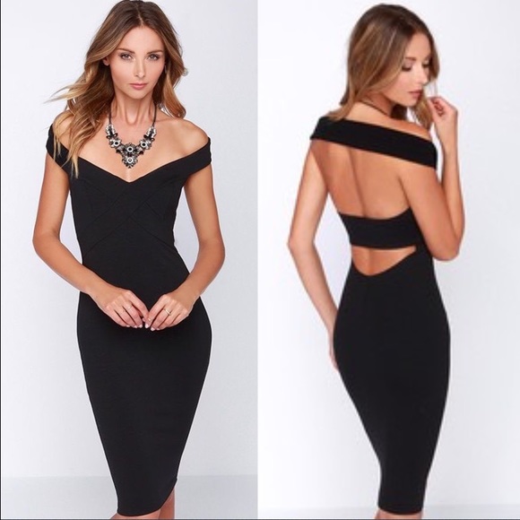 Lulus X marks the spot black dress