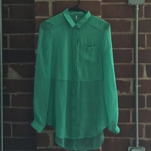 Free people green blouse