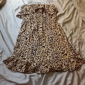 Cheetah print swim cover up