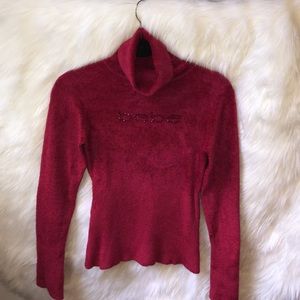 BeBe Turtleneck Sweater, (Color- Maroon) (Size- S)