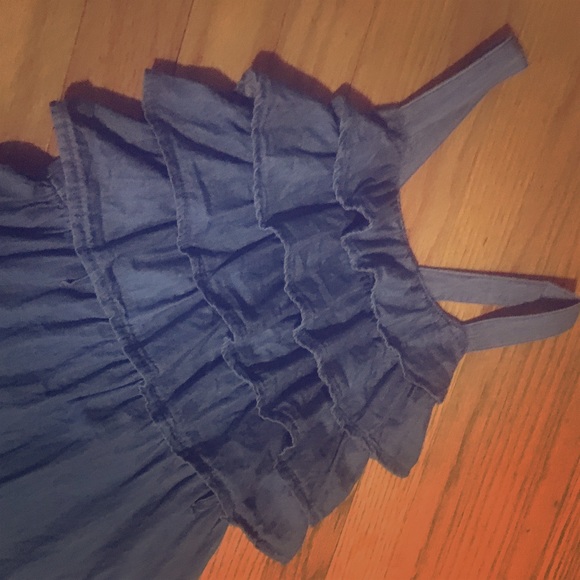 Girls Cherokee Denim Ruffle Dress Size Medium 7/8