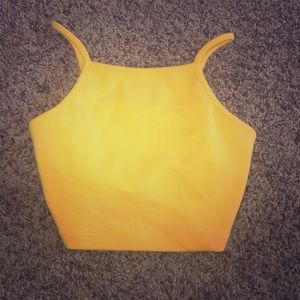 Cute mustard yellow crop top