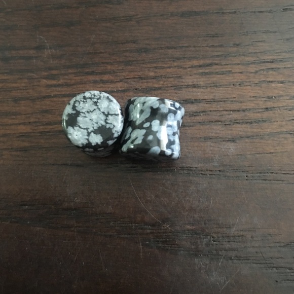 Snowflake Obsidian Plugs 00g/10mm