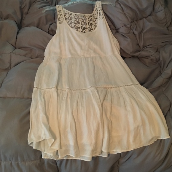 A white Lace dress from American eagle outfitters
