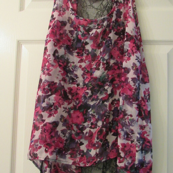 Floral Tank with Lace back