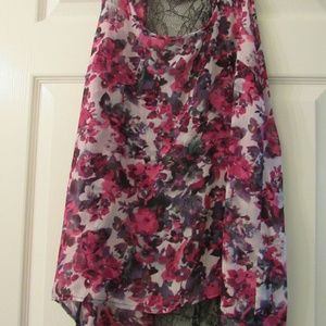 Floral Tank with Lace back