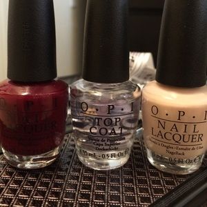OPI- top coat and polish bundle