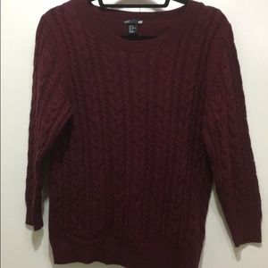 Burgundy long sleeve sweater
