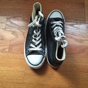 Black Leather Converse