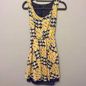 EUC size small bird and tree print dress