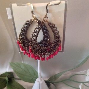 Fashion earrings new on card.