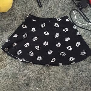 H&M eye patterned mini skirt