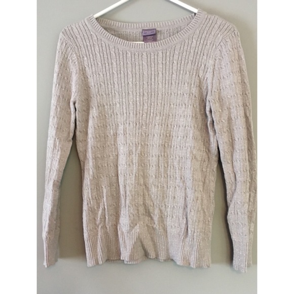 Grey sweater with silver threading