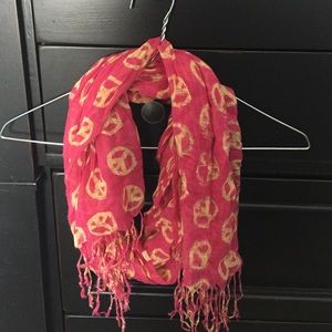 peace sign scarf