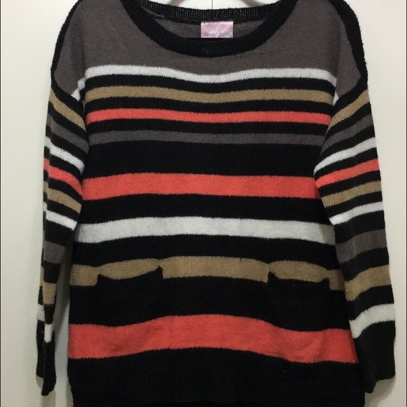 Long sleeve stripped sweater