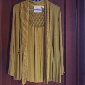 Anthro Mustard Cardigan 💛